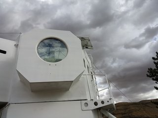 White paint was applied to the exterior to protect against UV damage.