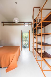 The Bamboo House features three bedrooms to accommodate the clients' sons when they visit.