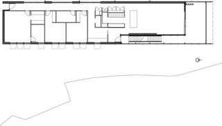 Here's the floor plan of the fire-resistant home.