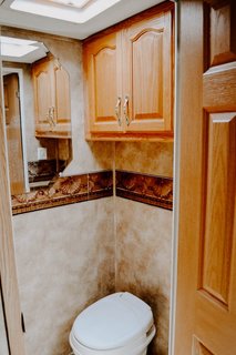 Another interior look at the original bathroom.