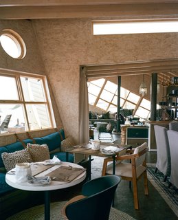 OSB board was mainly used for the interior walls of all the buildings.