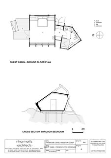 Here's the cabin floor plan and cross section.