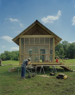 Dave’s Home was completed in 2009 by a team of four Outreach students. "The students are directly engaged in the research and development of the houses," says Rusty. "We do research with students in studio and they develop a house around a certain set of constraints. As they design that house, we work with our community partners to find a homeowner in our service population that needs a house that meets the performa the students are designing around. After the students build that house to client needs, we give the home to that client."