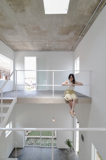 The activities of the ground floor can be seen and heard from the bedroom level.
