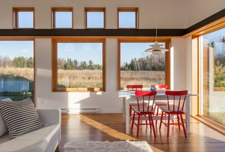 "The pine flooring and granite countertops are all made from relatively inexpensive local sources," say the architects, who cite the budget as the most challenging aspect of the project.