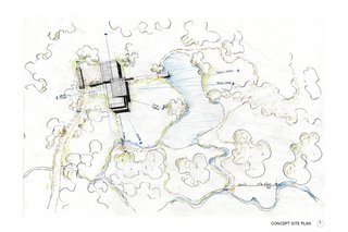 The Teton Valley Residence concept site plan with identified views.