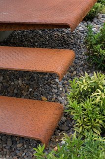 "The steel stairs have already taken on a full layer of rust," says Randy, who completed the container office in winter 2016.