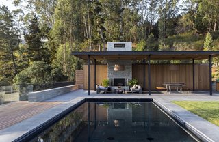 Photovoltaics panels have been installed at the pool house.