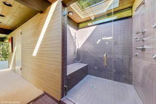 The spa-like master bath is bathed in natural light.