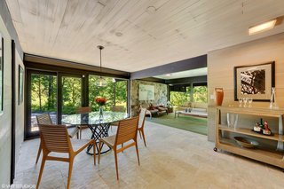 A look at the living and dining spaces housed in the guest wing.