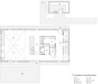 Chalet Grand-Pic ground floor plan.