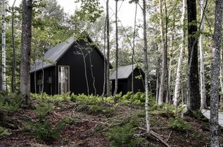 Nestled in the woods, Chalet Grand-Pic was completed for construction costs of approximately $227,000.