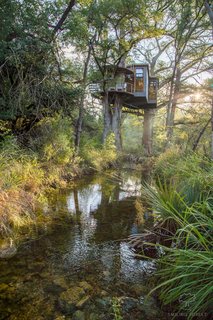 Elevated above a spring-fed creek, Yoki draws inspiration from the "healing powers of water."
