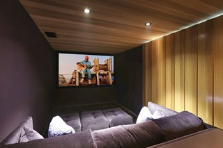The renovated home features a new state-of-the-art screening room.