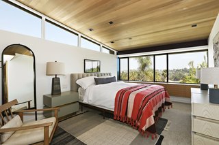 A peek inside the master bedroom, also located upstairs.