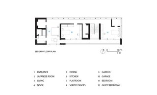 Lath House upper floor plan