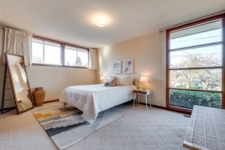 A look inside the master bedroom. The house includes three bedrooms in total.