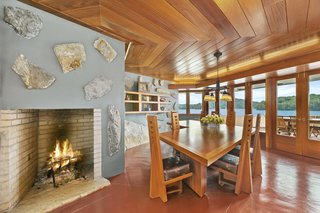 Massaro hired Connecticut craftsmen to create the Wrightian furnishings, doors, and windows.