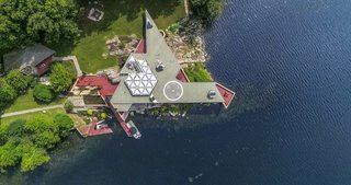 An bird's-eye view of the Massaro House.