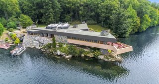 The 28-foot-long section cantilevered over the lake is believed to be the longest that Wright ever envisioned. It's nearly double the length of the 15-foot cantilevers in Fallingwater.