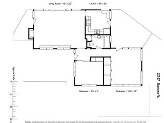 The floor plan of 2317 Bancroft, supplied by the current owner.