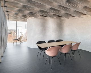 The ribbed Smart Slab ceiling combines the structural strength of concrete with the flexibility of 3D printing—and it’s less than half the weight of a conventional concrete slab.