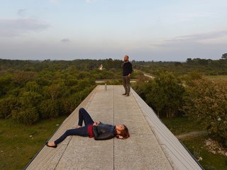 The accessible roof is the perfect place to take in views of the island and the Baltic Sea.