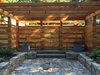 Modern home with Outdoor, Stone Patio, Porch, Deck, Wood Fences, Wall, and Horizontal Fences, Wall. Entry Photo 5 of Cortes Island Custom Blu Prefab