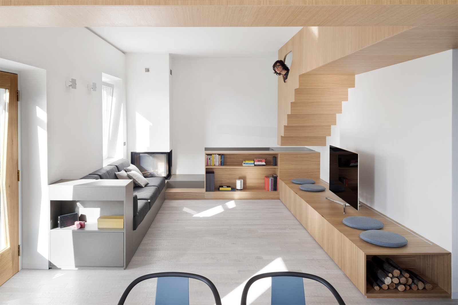 Before and After: A Streamlined Apartment in Italy Boasts Tons of Custom Furniture