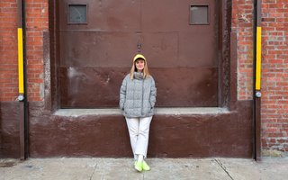 After moving to New York in her early twenties, Van Dusen got an unexpected big break when an East Village boutique asked to stock her designs, and she had to scramble to learn grading, pattern-making, and finishing. She hand-sewed the entire collection from the makeshift third story of her "super weird" bedroom, a defunct elevator shaft inside an old Bushwick loft space.