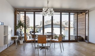 An abundance of wood in rich, warm tones add a midcentury modern elegance to the house.
