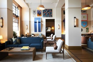 If they aren’t at the cocktail-fueled Evening Bar, chances are guests are hanging out in the "living room"—at least until the beer hall The Brakeman and fried chicken joint Penny Red are open.