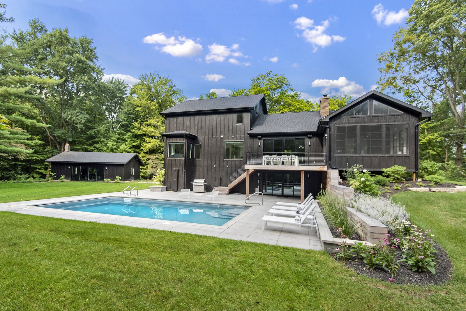 Black Farmhouse Modern Home in Rolling Prairie, Indiana on Dwell
