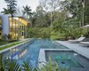 Modern home with Outdoor, Garden, Decking Patio, Porch, Deck, Grass, Gardens, Walkways, Landscape Lighting, Flowers, Infinity Pools, Tubs, Shower, Tile Patio, Porch, Deck, and Trees. POOL Photo 8 of RAINFOREST HOUSE