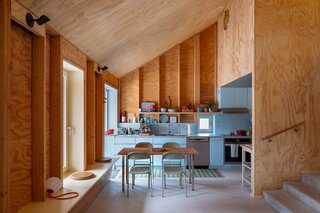 Raw Plywood Is One of the Only Finishes in This Prefab Home