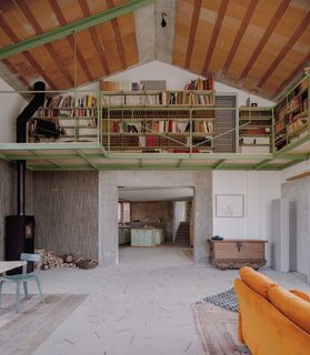 Terra-Cotta Creates a Surprising Terrazzo Floor at This Renovated Italian Barn