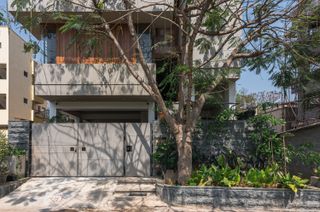 The Skylight Steals the Show at This Vertical Concrete Home in India