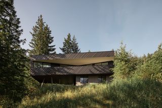 The Outdoor Conversation Pit at This British Columbia Home Will Give You Something to Talk About