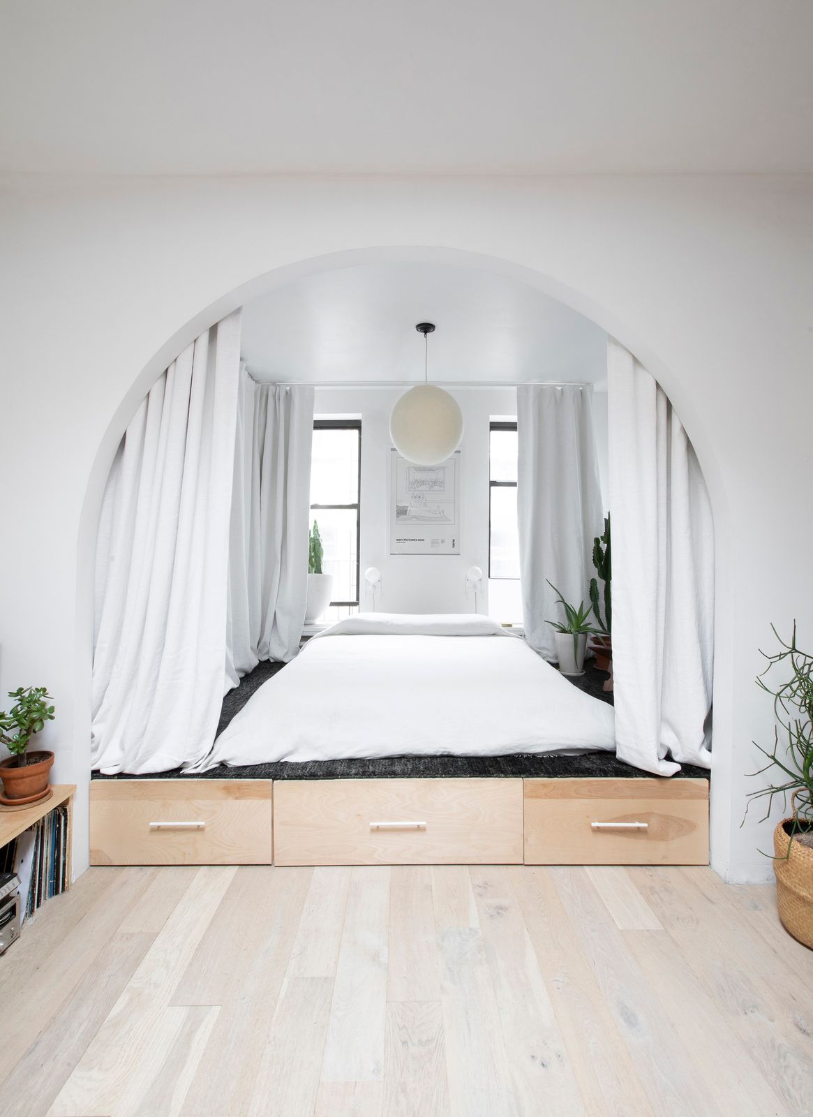 Built-Ins Bring Serenity to This Renovated 500-Square-Foot East Village Apartment