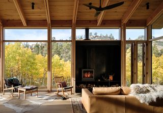 The Roof Also Forms a Wall at This Soaring Colorado Cabin