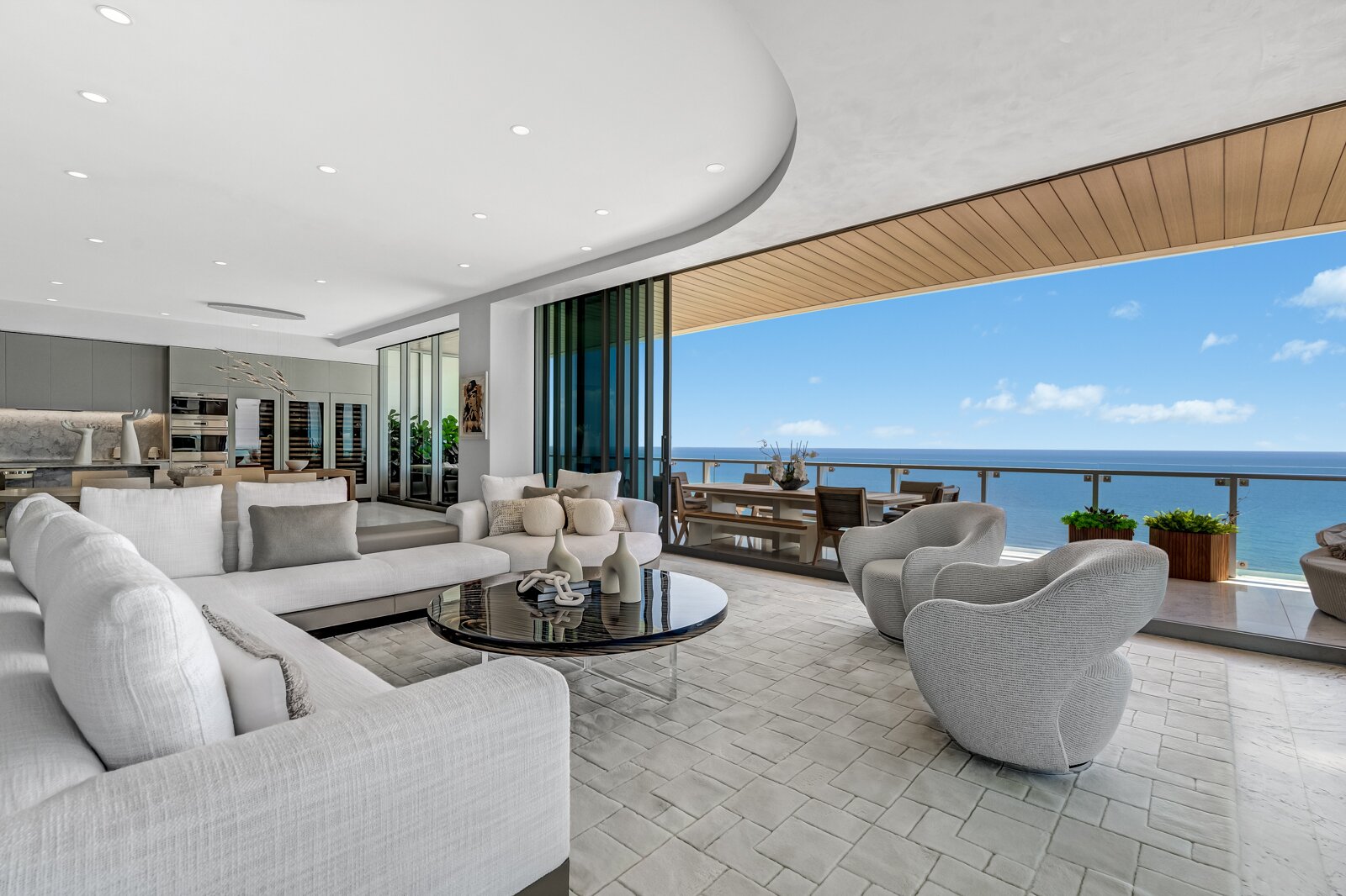 Image showcasing Photo 11 of 13 in Oceanfront Penthouse with Starlit Movie Theater, Art ...