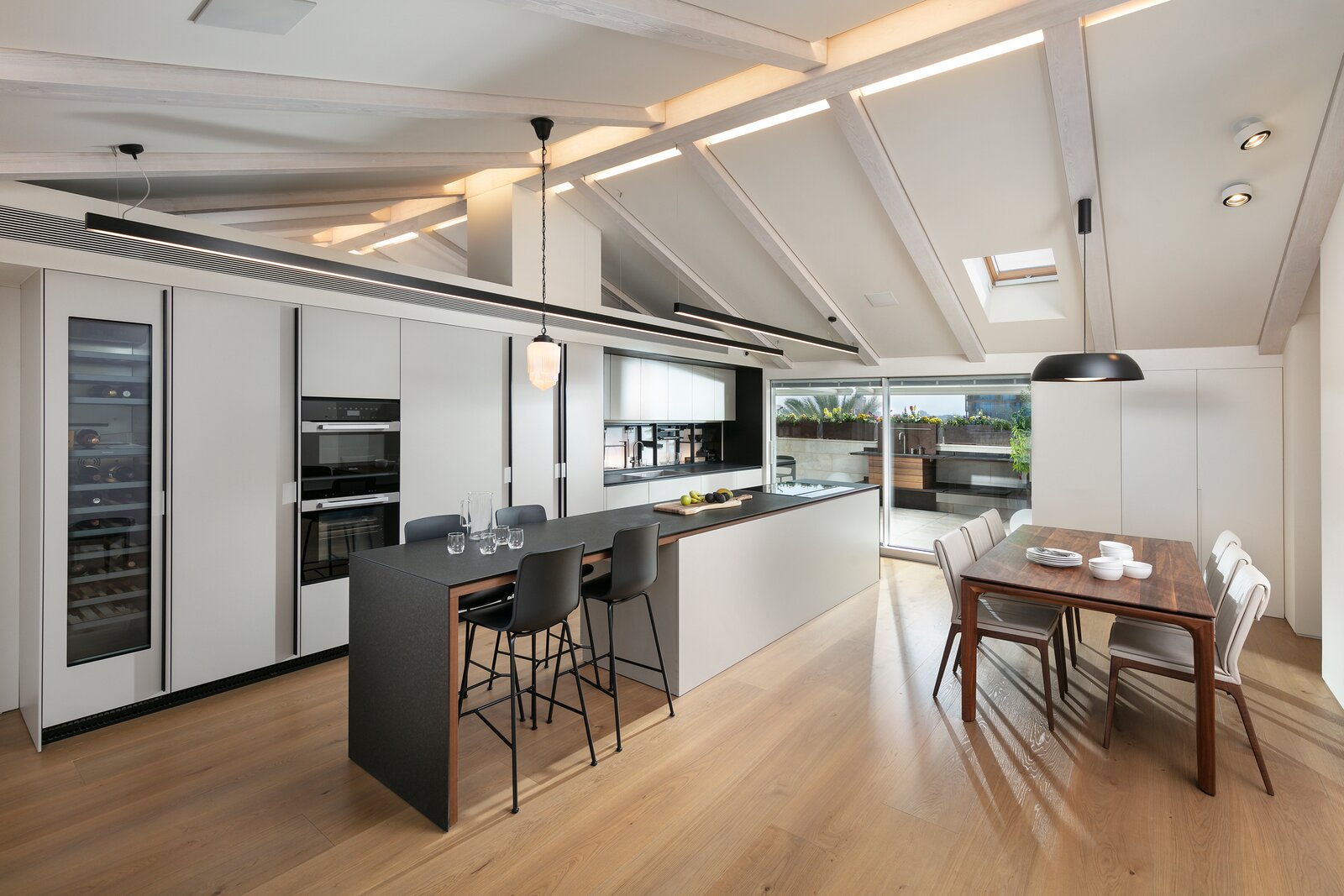 A Scandinavian Penthouse Apartment with Slanted Ceilings - Scandinavian Apartment Penthouse With Private Balcony