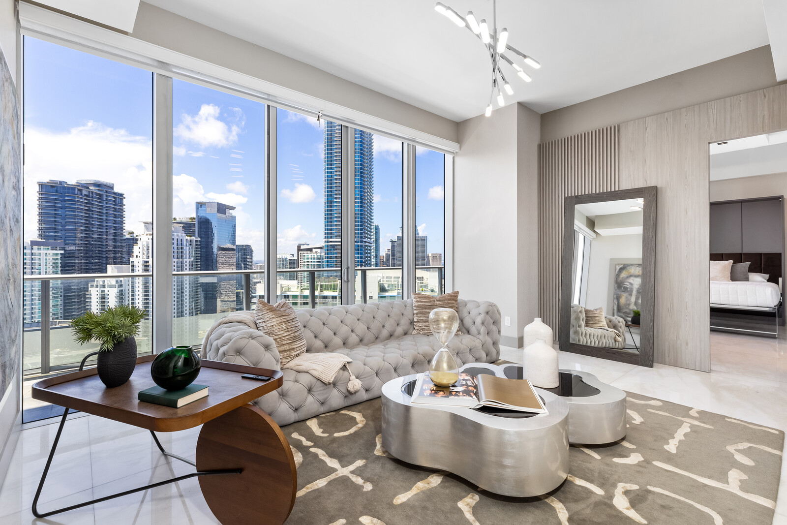 View of Photo 1 of 7 in Double Decker Penthouse is Encased in Glass and Marble ...