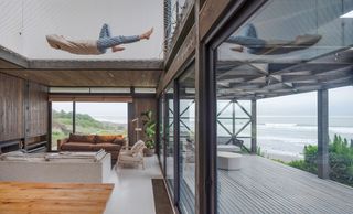 Even the Loft-Level Netting Has Water Views at This Chilean Beach House
